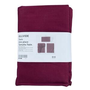 IKEA ULLVIDE Deep Red Twin Sheet Set